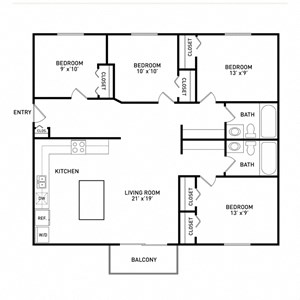 4 Bedroom Apartments in East Lansing near Michigan State University | Cedar Street Apartments